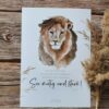 Sei mutig und stark / Poster A4 / Löwe